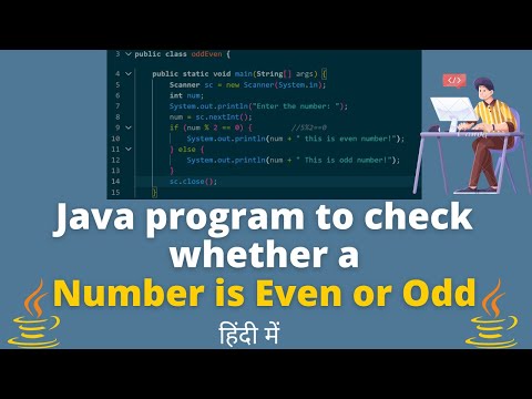 Java program to check whether a Number is Even or Odd | Java program to print odd and even numbers