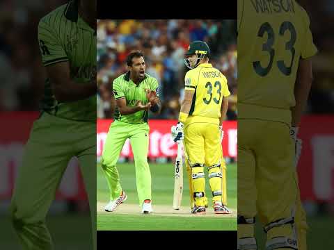 Wahab Riaz نے اپنی رفتار، باؤنسرز اور جارحانہ انداز سے Shane Watson اور پوری