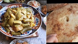 طبق اللحم بالكرعة البسيبسي بطريقة سهلة و لذيذة متشبعوش منو tajine de viande aux courgettes 