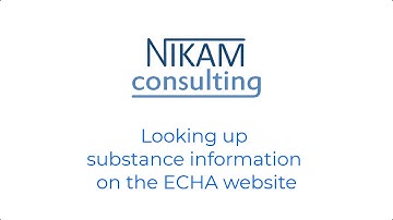 Using the ECHA website to look up substance information and identifiers