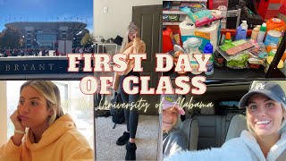 FIRST DAY OF CLASS @ The University of Alabama | classes, running errands & preparing for school