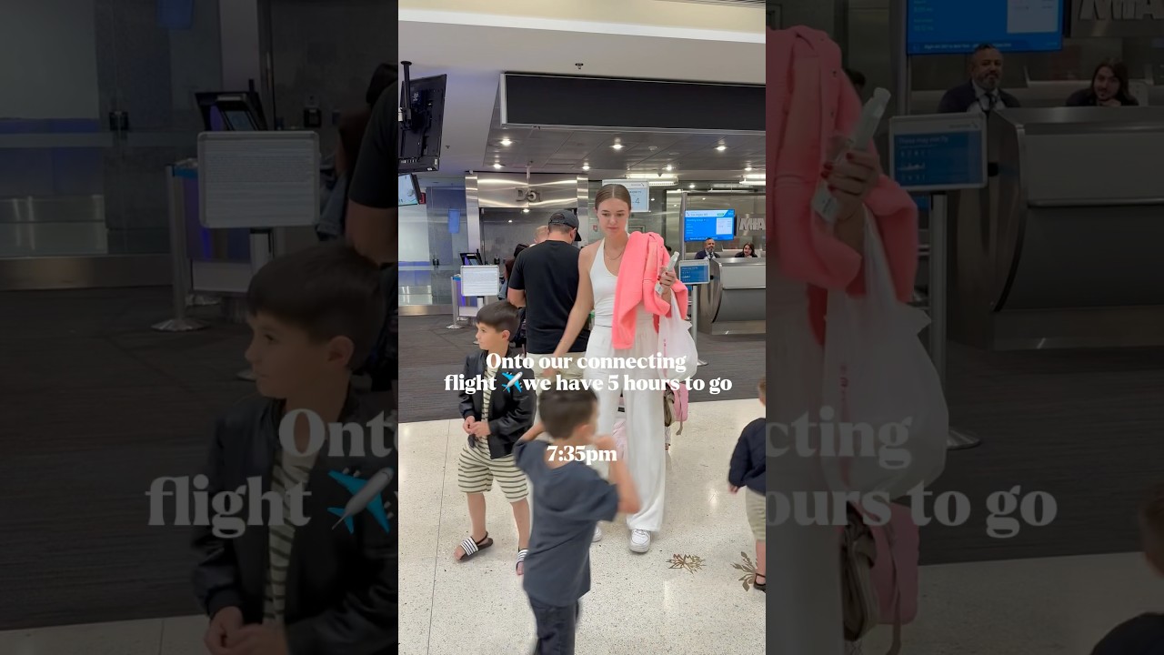 Reality of flying with 4 kids: ✈️🤍