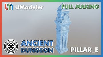 3D Modeling in Unity - Full Making Video of Modeling a Pillar E in the Ancient Dungeon