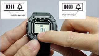 Cara Setting ALARM Jam Tangan Casio W-218H-1A | W218H