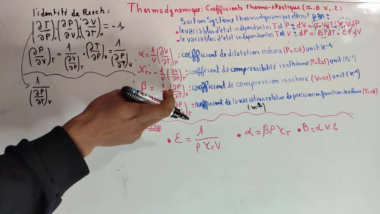 thermodynamique S1 : coefficients thermoélastiques partie 5