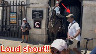 “GET BEHIND THE LINE!” Guard Shouts at Tourists 🚨🐴