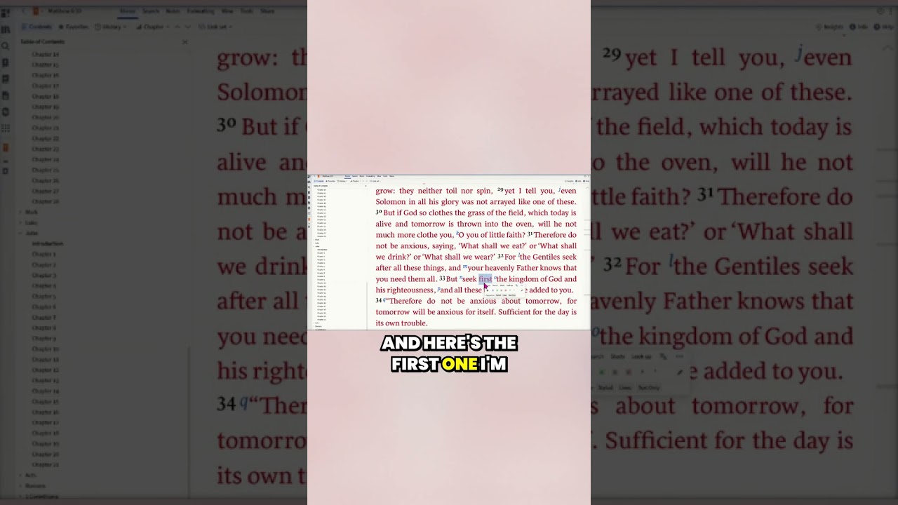 Seek the Kingdom First! Why?