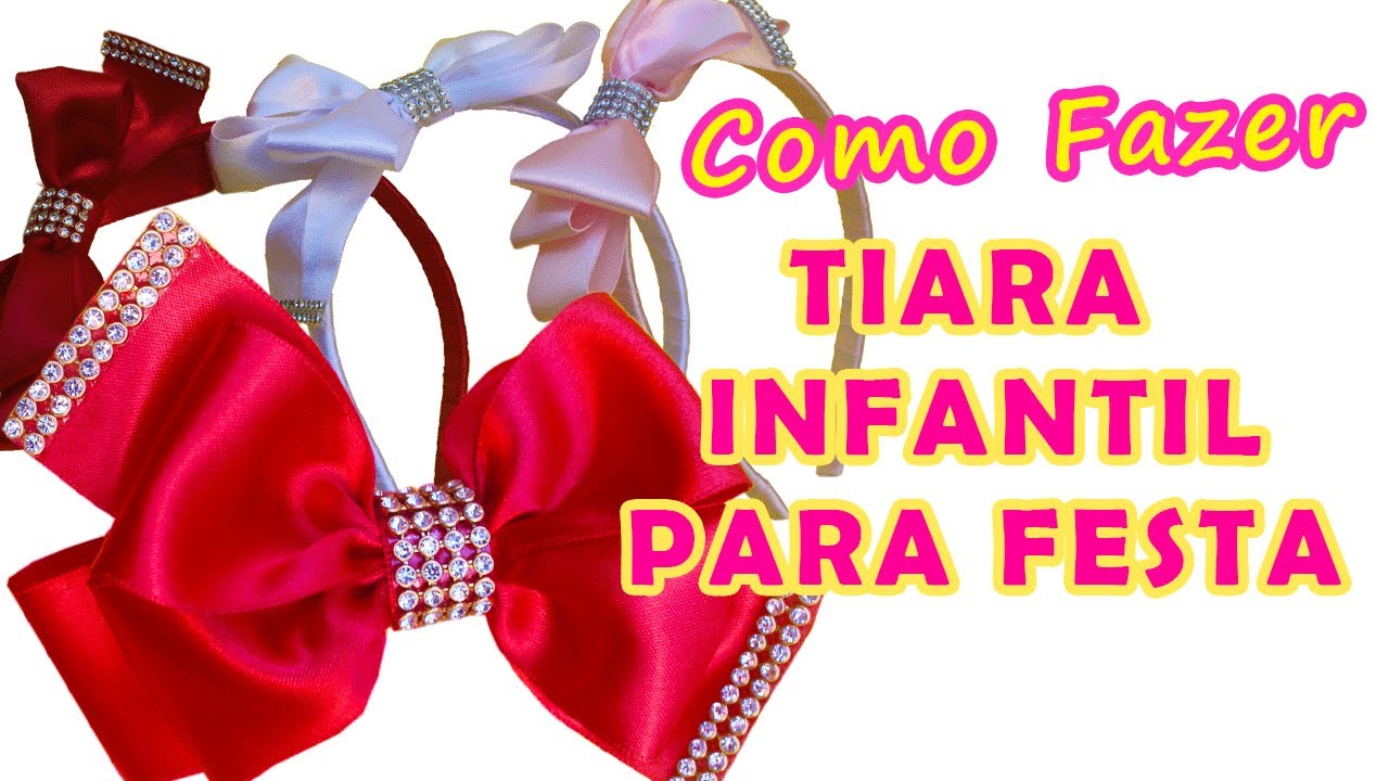 🌸 Como Fazer Tiara Infantil Com Strass e Laço Duplo de Cetim | Artesanato  Passo-a-Passo - thptnganamst.edu.vn