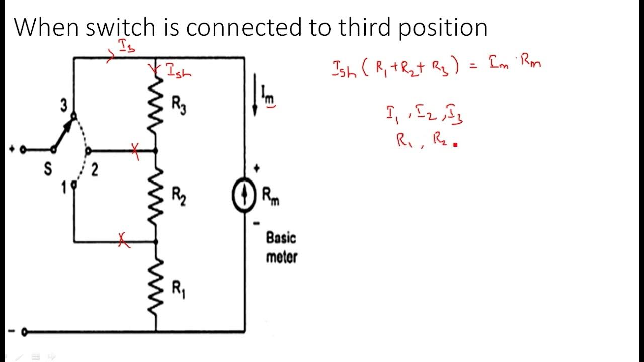 Multirange ammeter Aryton shunt Electrical Instruments ( EIM