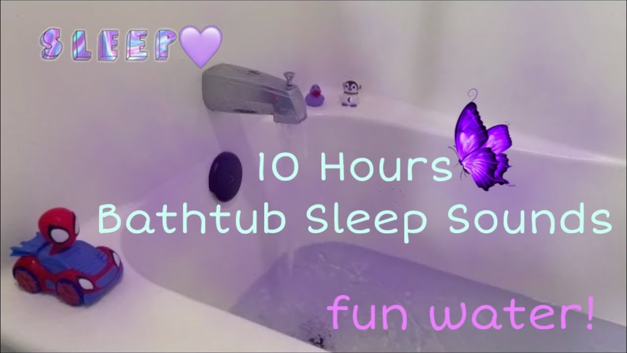 10 Hours Bathtub Filling Sound Fun Purple Water! Relaxing ASMR Water