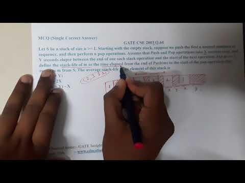 GATE CSE 2003 Q 64 || Stacks and Queues || Data Structure || GATE Insights Version: CSE