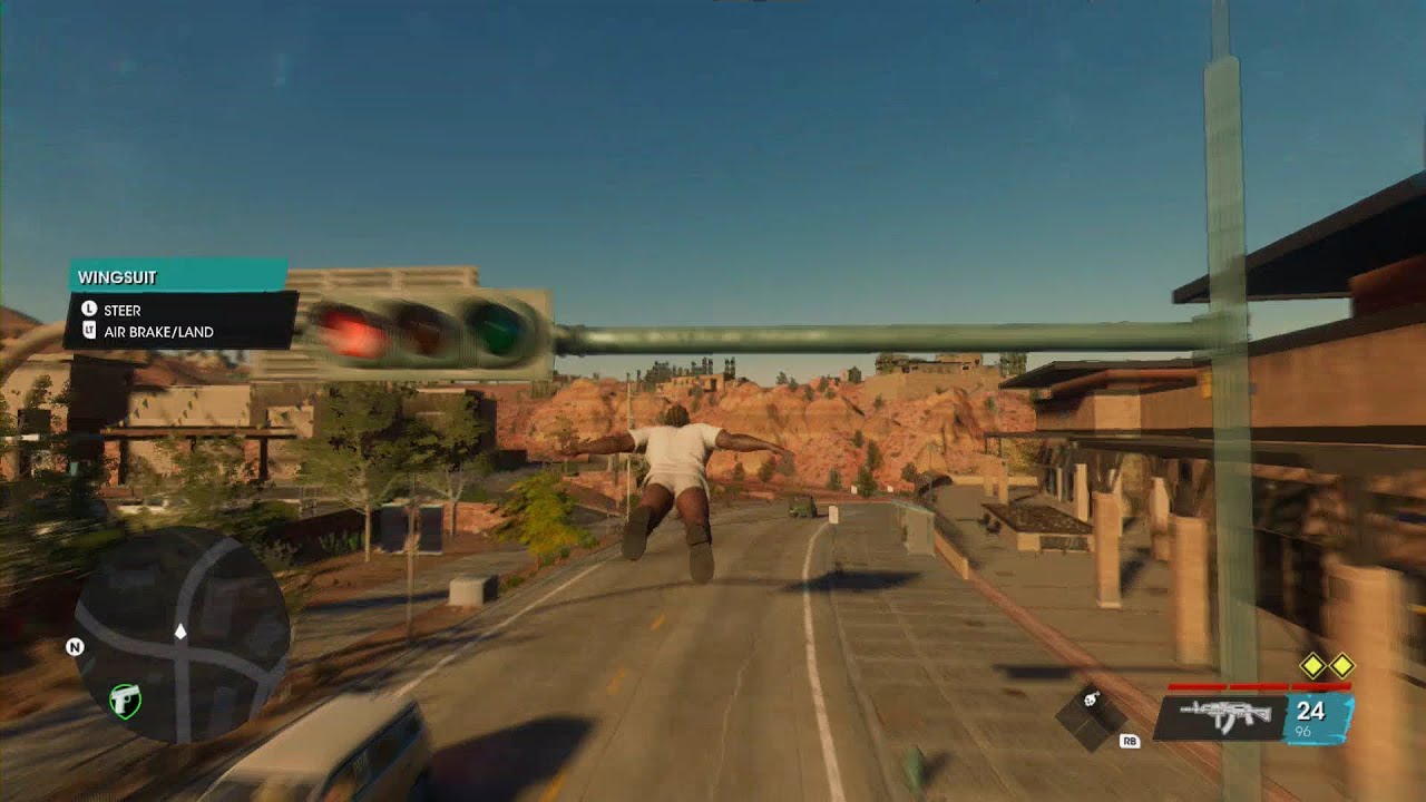 Saints Row - FLYING OFF A CAR!!!!