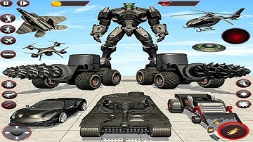Jet Robot Car Transformation Robot Car Game: Red Cliff Jumper Robot | Android iOS Gameplay