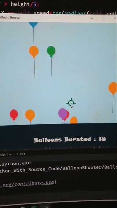 Balloon shooter Game using python - YouTube