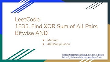 【每日一题】1835. Find XOR Sum of All Pairs Bitwise AND, 4/23/2021