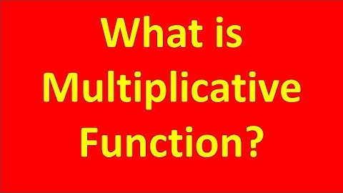 What is Multiplicative Function??