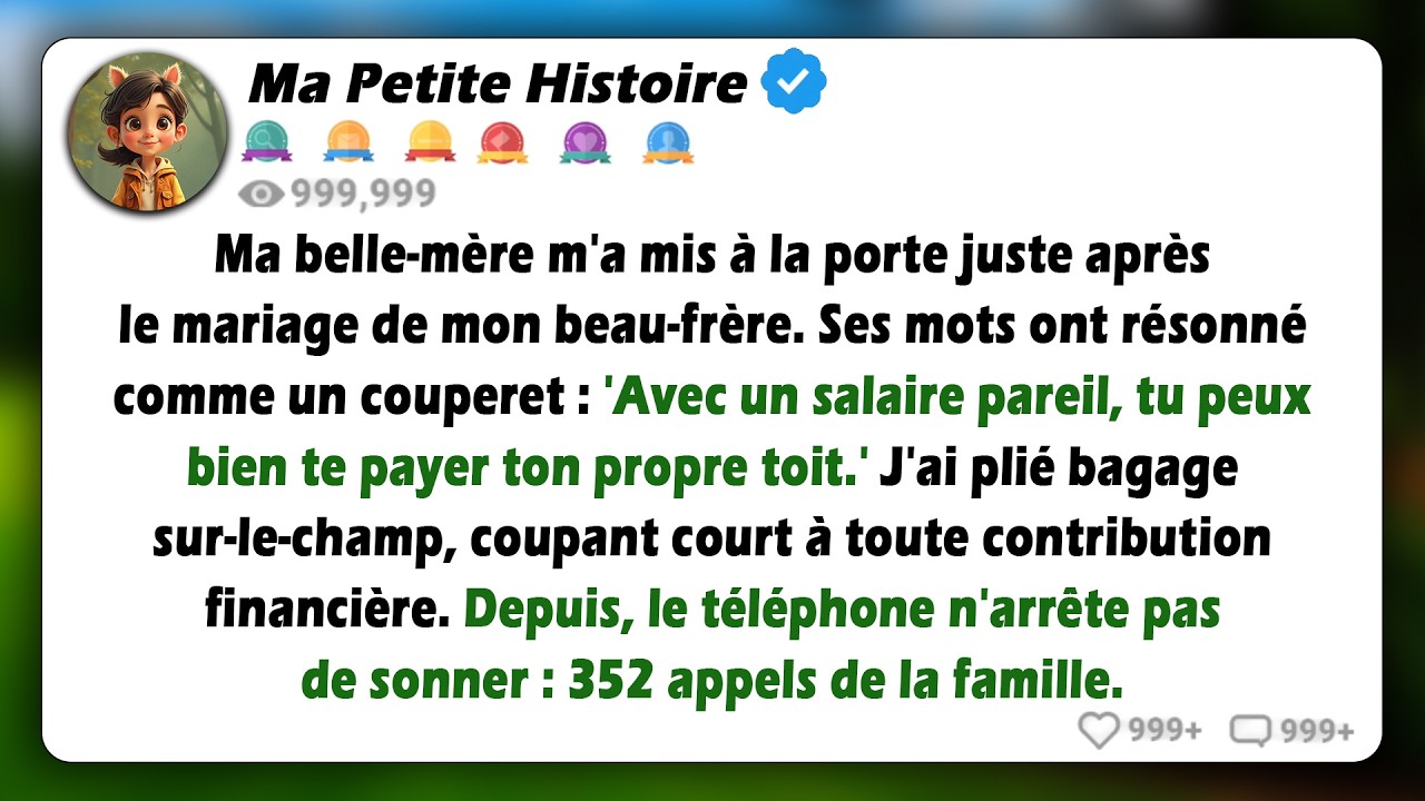 Ma belle-mère m'a mise à la porte après le mariage de ma belle-sœur : 'Tu gagnes bien ta vie, loue..