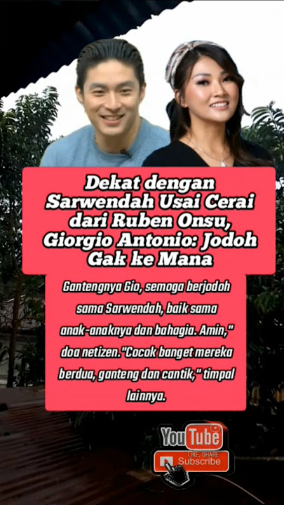 Dekat dengan Sarwendah Usai Cerai dari Ruben Onsu, Giorgio Antonio: Jodoh Gak ke Mana#rubenonsu
