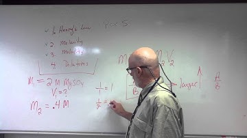 Dilutions M1V1 = M2V2