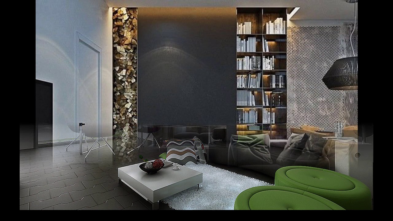 video to gif Modern living room accent wall