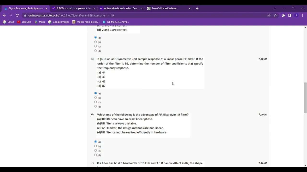 Signal Processing Techniques and its Applications Week 8 solution nptel