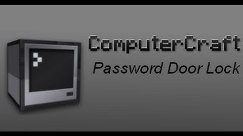 ComputerCraft Tutorial #1 -Password Door Lock