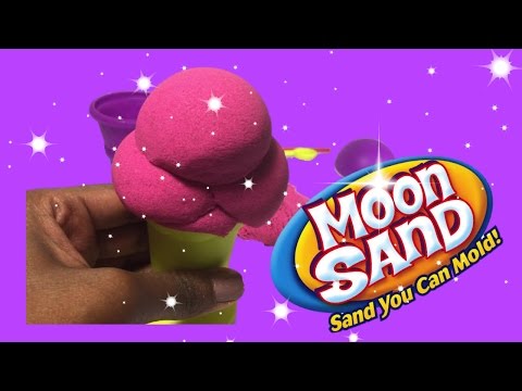 Moon Sand Ice cream cone and Ice cream Sundae Make frozen desserts with Moon Sand
