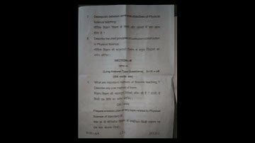 Physical Science B.Ed 2nd sem question paper 2023|Kumaun University|#questionpaper2023 #shotrs