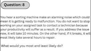 USPS 476 Mail Processor | Q8: You hear a sorting machine make an alarming noise which could mean