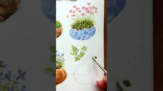 Lets paint mini moss plants