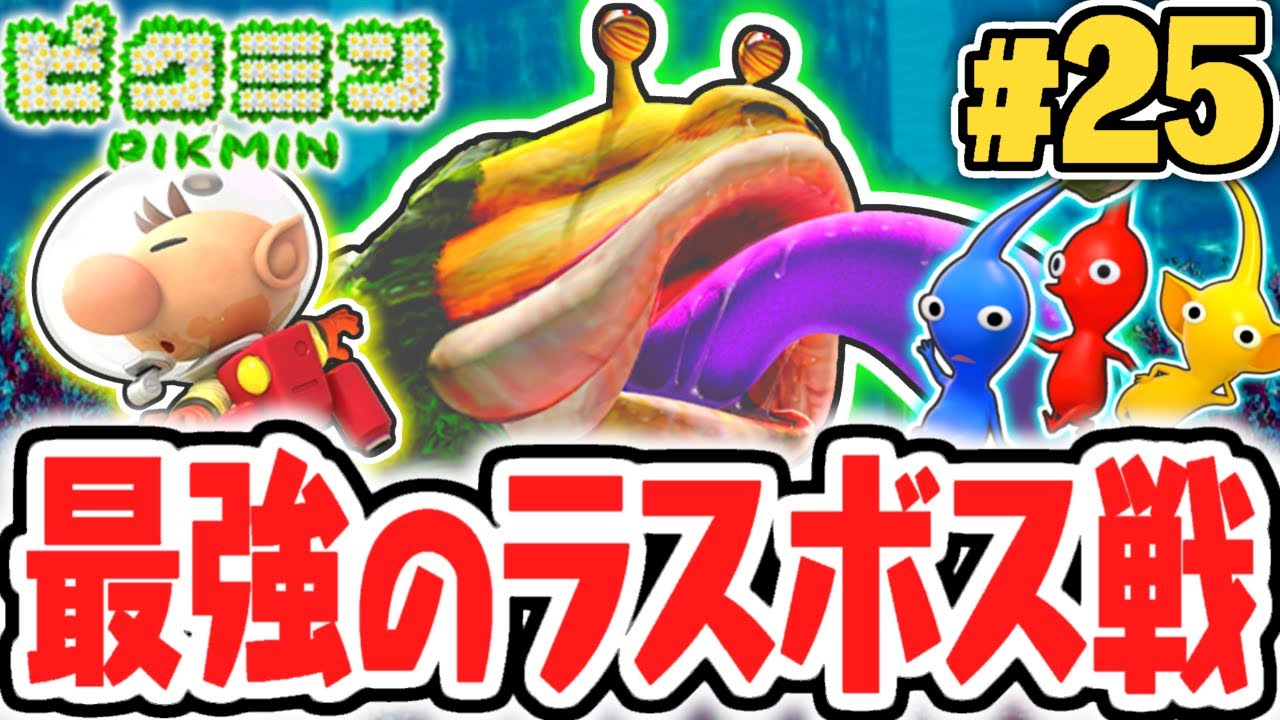 ラスボス戦で大量のピクミンが犠牲に ダイオウデメマダラ出現 はじまりの実況part25 ピクミン Youtube