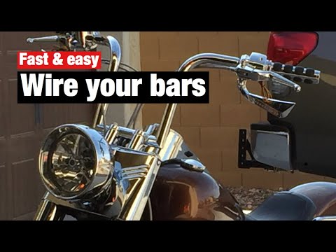 How to wire motorcycle handlebars (easy) still on the bike - YouTube