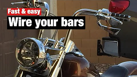 How to wire motorcycle handlebars  (easy) still on...