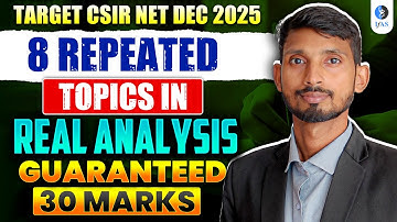 CSIR NET Mathematics Real Analysis Most Important Topics 2025 - Must Know!