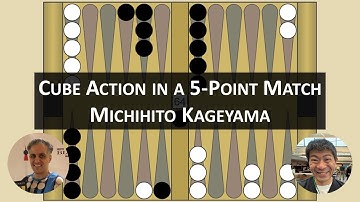 GRANDMASTER  Michihito Kageyama EXPLAINS Cube Action in a 5 Point Backgammon Match! 🎲🎲