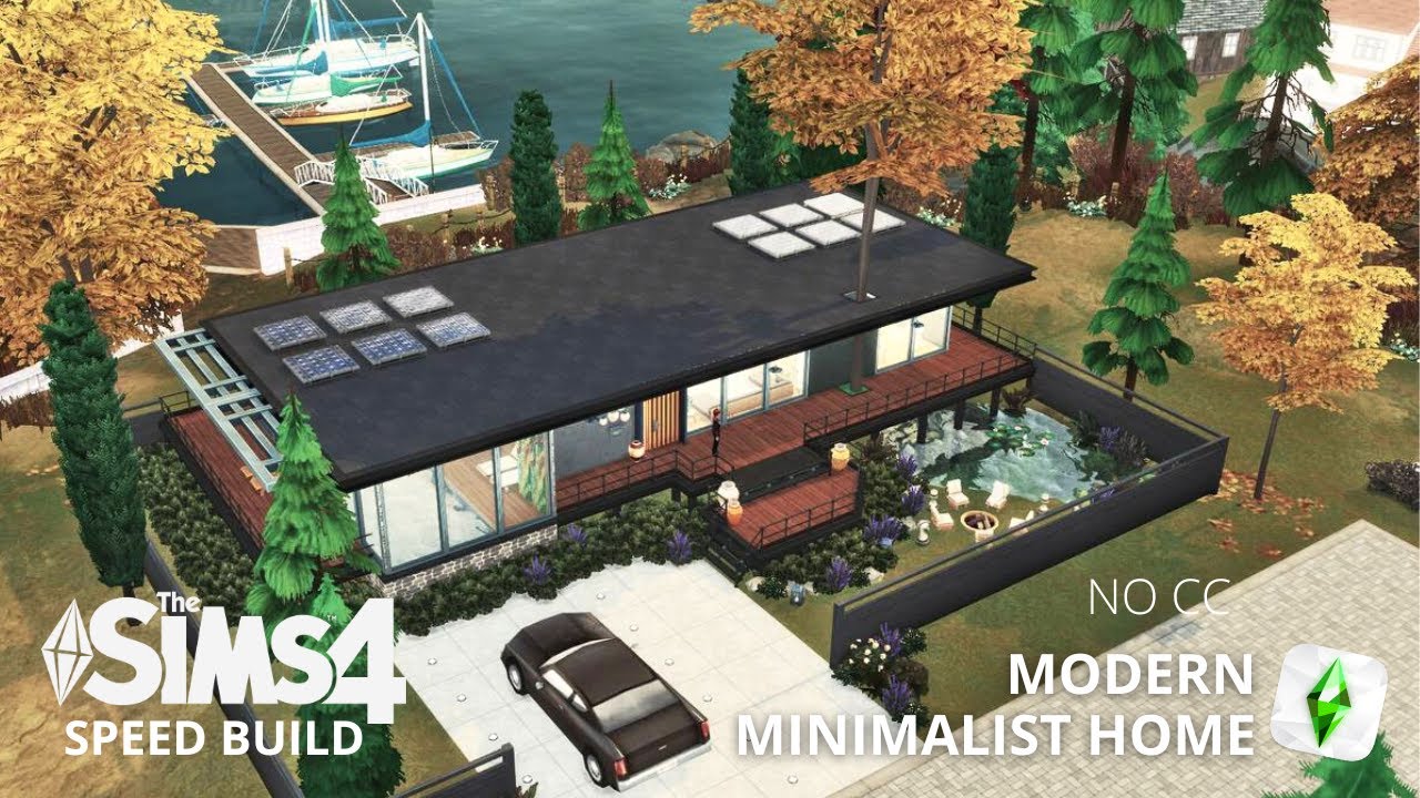 Modern Minimalist Home | The Sims 4 Speed Building| NO CC - YouTube