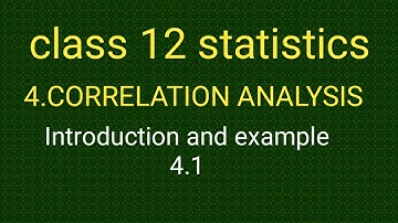 TN samacheer new syllabus class 12 statistics chapter-4 Correlation analysis example 4.1