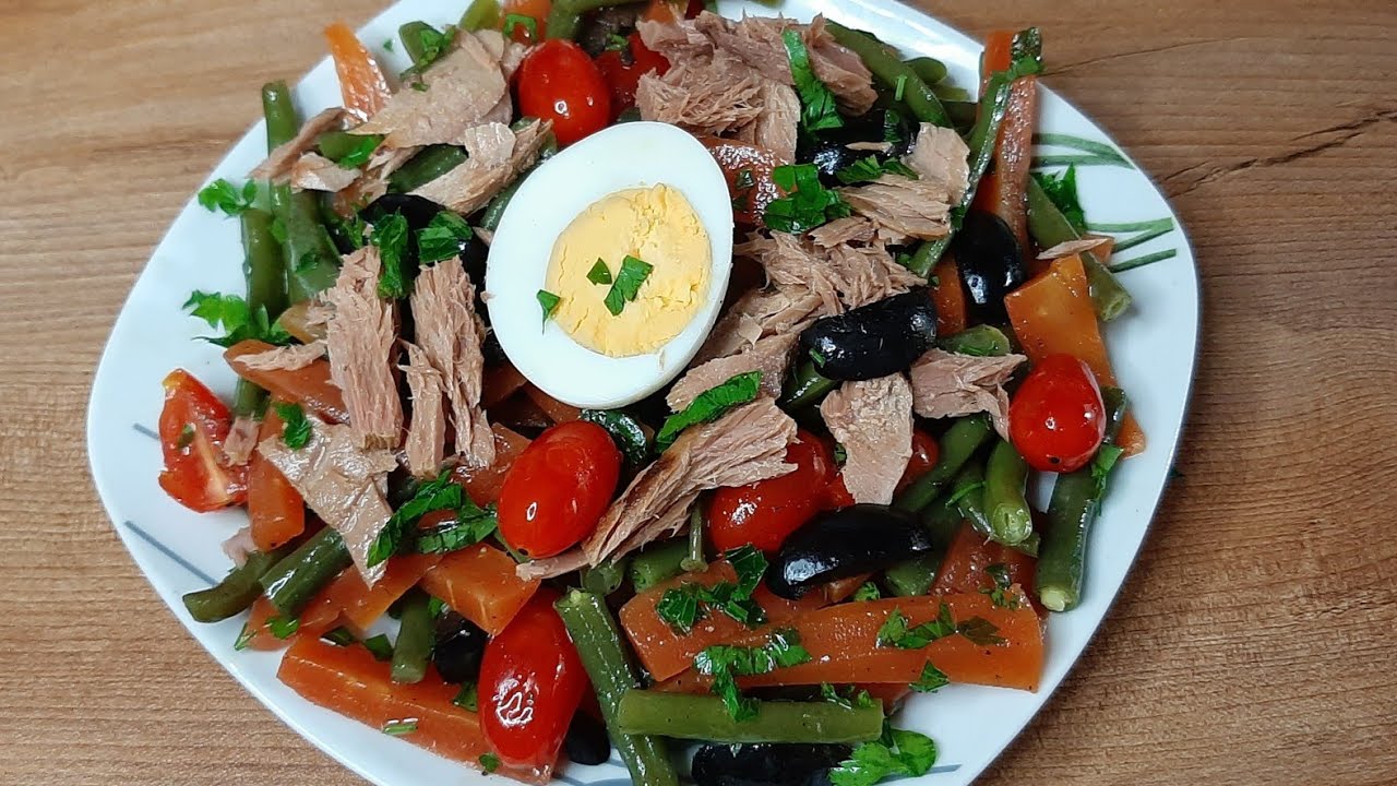 سلاطة اللوبيا الخضراء و الجزر بطريقة ساهلة و 😋