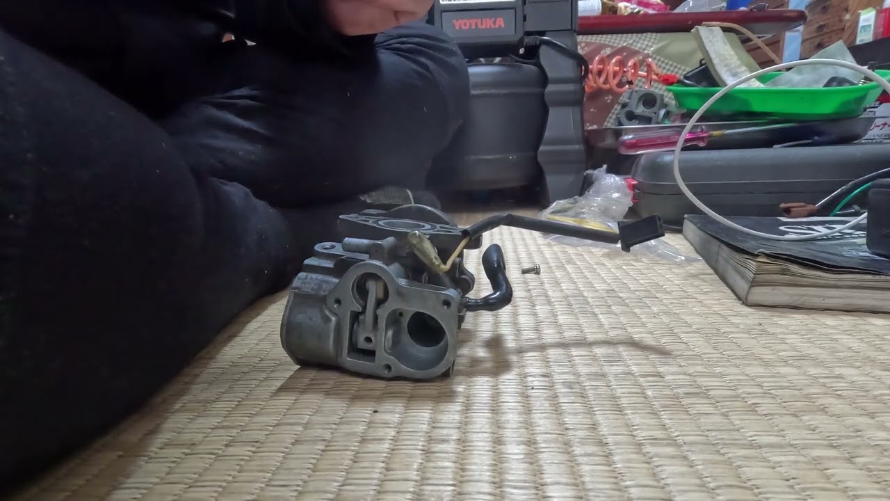 アドレスv100　スロットルバルブ移植😺　ポンコツ整備😺✨️