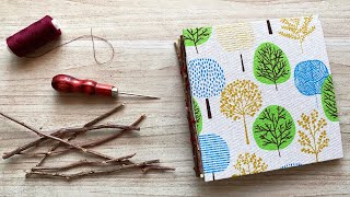 Binding process 👉 I MAKE a NOTEBOOK with these Branches [ BookBinding / Scrapbooking / Journal ]