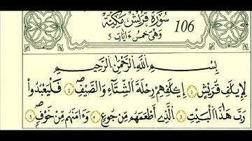 سورة قريش رواية قالون- الشيخ علي الحذيفي