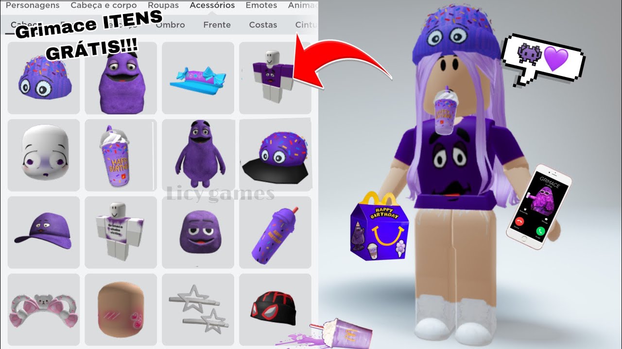 itens grátis no roblox corpo