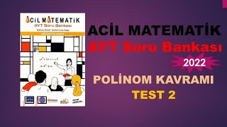 ACİL MATEMATİK AYT Soru Bankası POLİNOM KAVRAMI TEST   2
