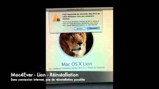 Mac OS X Lion - Réinstallation sans internet