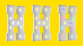 3Ft Marquee Light Up Letter H Diy Tutorial