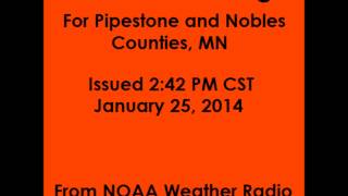 EAS #862: Blizzard Warning (1/25/2014)