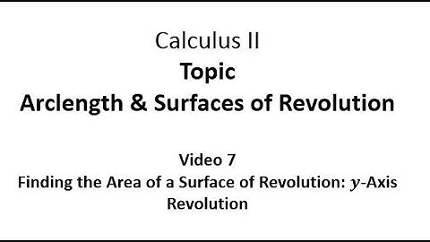 Finding the Surface Area of Revolution: y-axis Revolution