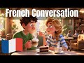French Listening Practice for Beginners | A Slow Dialogue at a Café