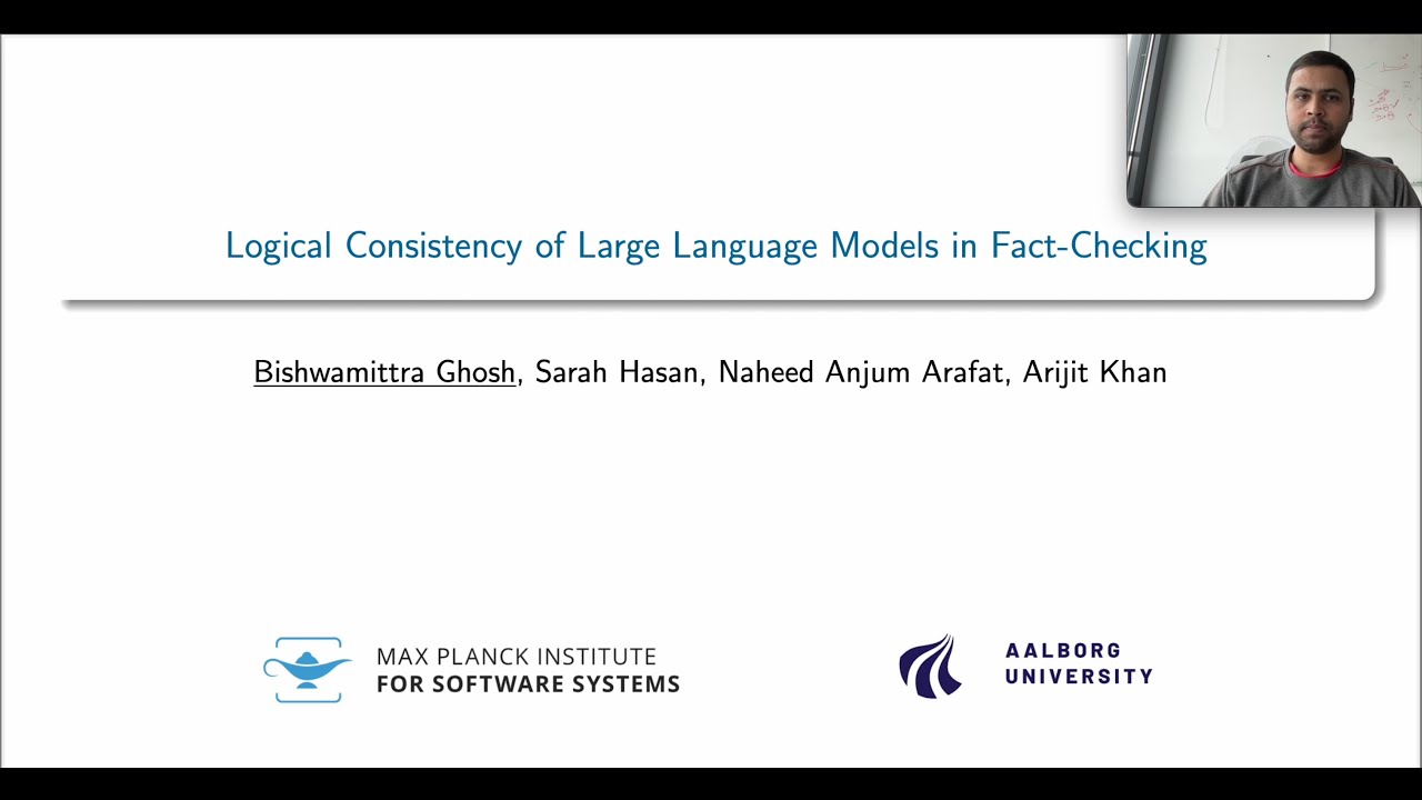 Logical consistency of large language models in fact-checking - YouTube