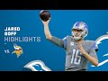 Jared Goff's Best Throws from Lions' First Win in Week 13 vs. Vikings | NFL 2021 Highlights